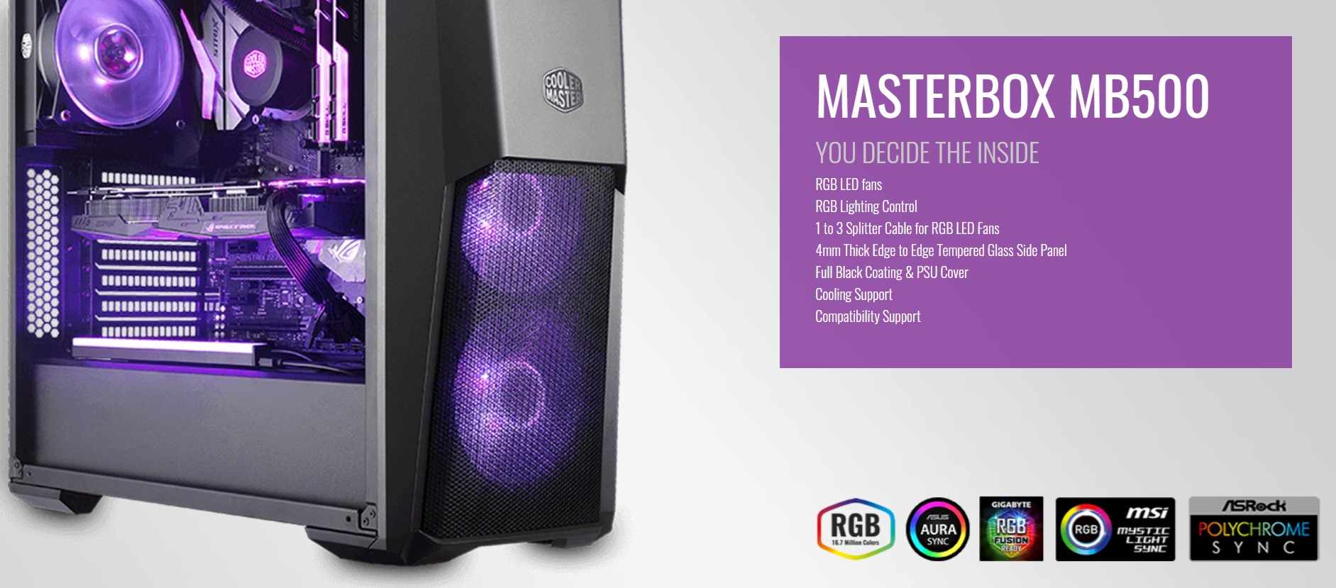 Buy Cooler Master Masterbox Mb500 Gaming Cabinet At Best Price In India From Ezpz Solutions