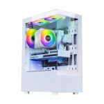 Ant Esports Crystal X2 White ARGB Gaming Cabinet