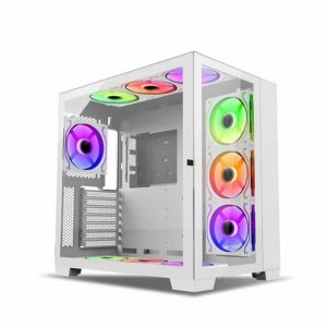 Ant Esports Crystal XL White ARGB Gaming Cabinet